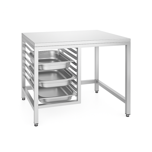 Support inox pour Fours 6 et 10 niveaux Gastro + 7 glissières 1/1 - Henri Julien