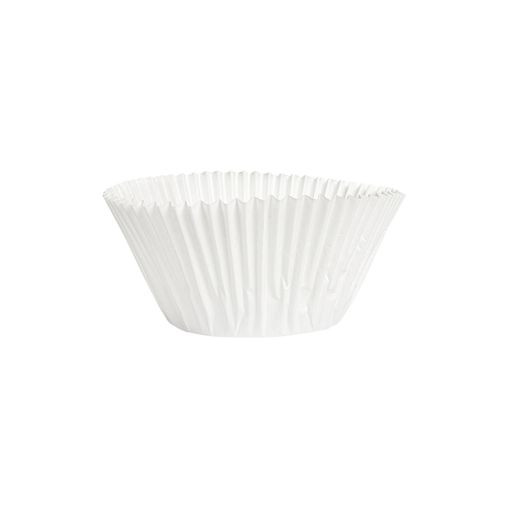 500 Caissettes moules de cuisson papier plissé Ø57/95xh48mm Blanc - Henri Julien