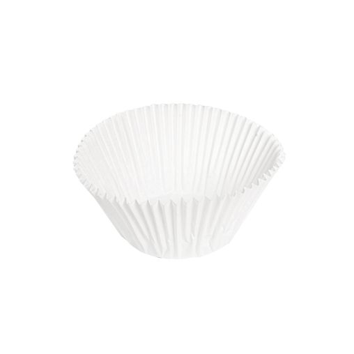 500 Caissettes moules de cuisson papier plissé Ø57/95xh48mm Blanc - Henri Julien
