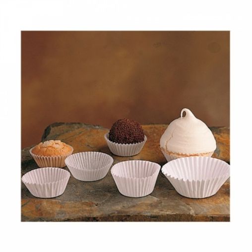 1000 Caissettes moules de cuisson papier plissé 105x40xh25mm Blanc - Henri Julien