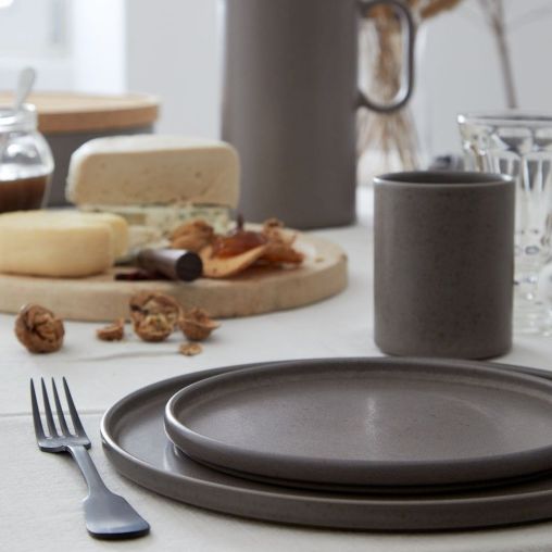 Assiette Dessert REDONDA OAK Ø210mm Grès Marron - Henri Julien