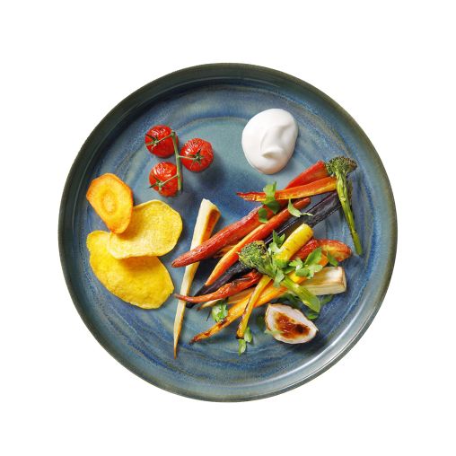 Assiette plate MIAMI Ø280mm Grès Bleu - Henri Julien