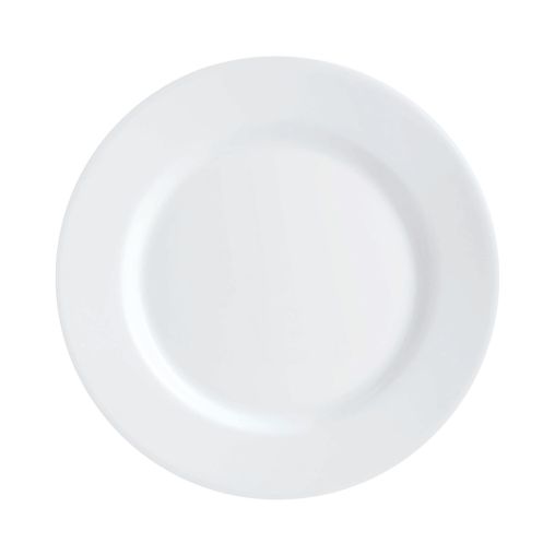 Assiette plate NOVA AQUITANIA Ø225 Verre Trempé Blanc - Arcoroc - Henri Julien