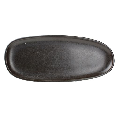 Assiette ovale CERES 340x145mm Porcelaine Black - Fine2Dine - Henri Julien