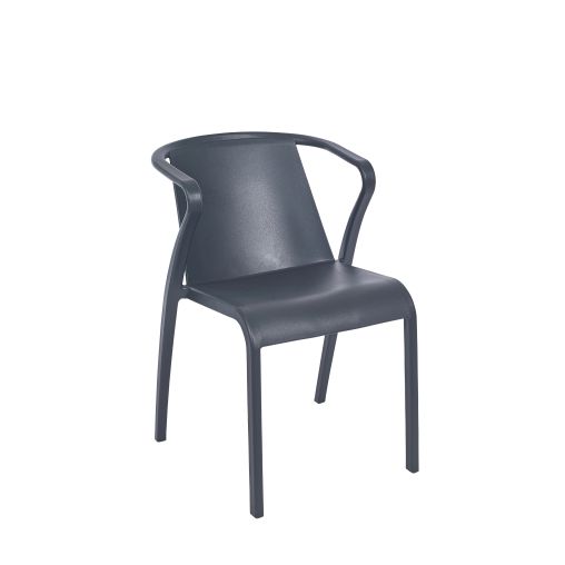 Fauteuil FADO Polypropylène 52x56xh76cm Anthracite - Ezpeleta - Henri Julien