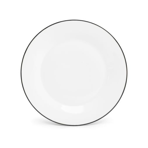 Assiette plate BASIC FILET NOIR Ø270mm Porcelaine Blanc et Noir - Fine2Dine - Henri Julien