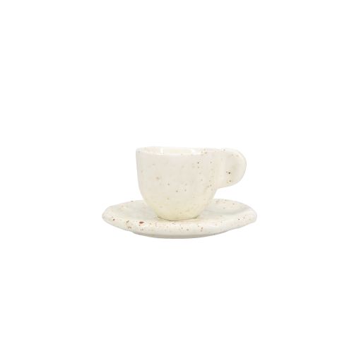 Soucoupe à café VITA Ø125mm Porcelaine Beige - Henri Julien