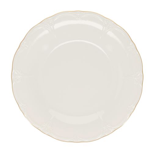 Assiette plate RÉTRO GOLD Ø320mm Porcelaine Blanc - Henri Julien