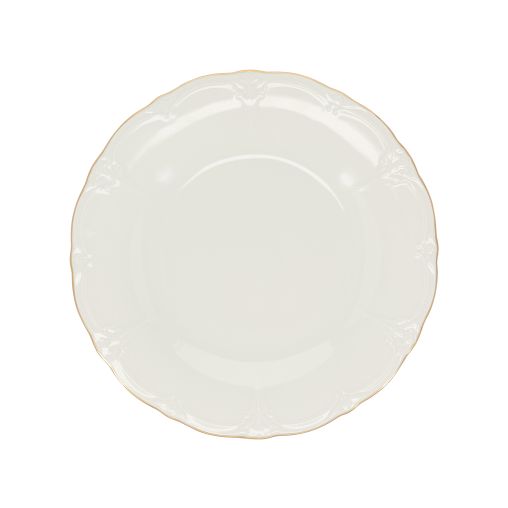 Assiette plate RÉTRO GOLD Ø275mm Porcelaine Blanc - Henri Julien