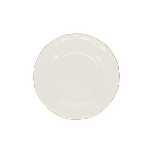 Assiette plate RÉTRO GOLD Ø210mm Porcelaine Blanc - Henri Julien