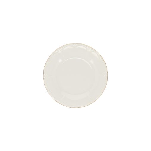 Assiette plate RÉTRO GOLD Ø160mm Porcelaine Blanc - Henri Julien