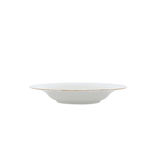 Assiette creuse RÉTRO GOLD Ø235xh40mm Porcelaine Blanc - Henri Julien