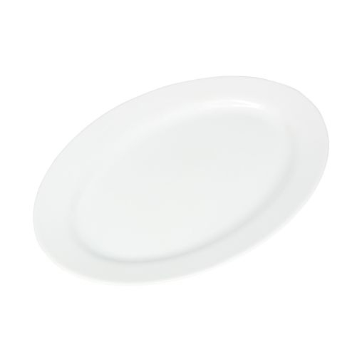 Assiette ovale BASIC WHITE 305x205mm Porcelaine Blanc - Fine2Dine - Henri Julien