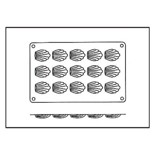 Moule 15 Mini Madeleines silicone - Henri Julien