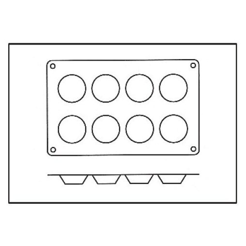 Moule 8 Tartelettes silicone - Henri Julien