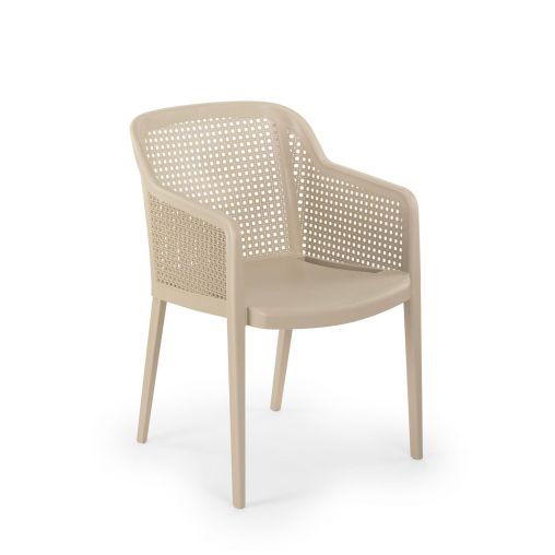 Fauteuil ANTIBES Polypropylène 56x60x81cm Beige - Henri Julien