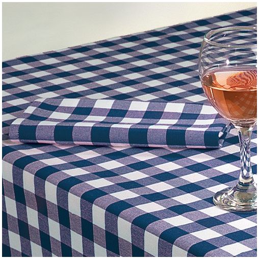 Serviette de table tissu Capri Carreaux Bleu - Henri Julien