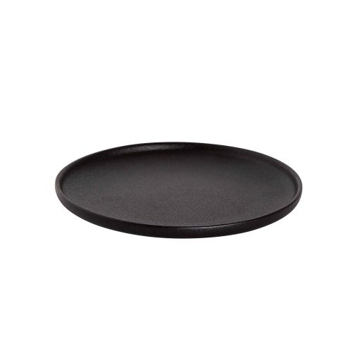 Assiette plate bord droit ALL BLACK Ø260xh35mm Porcelaine Noir - Henri Julien