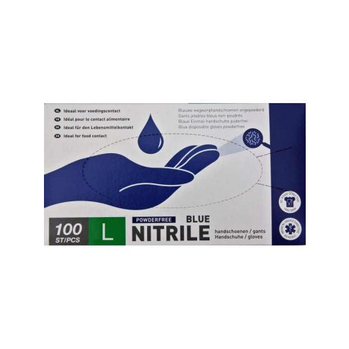 Boîte de 100 Gants Nitrile Bleu Taille L - Henri Julien