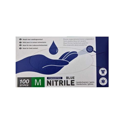 Boîte de 100 Gants Nitrile Bleu Taille M - Henri Julien