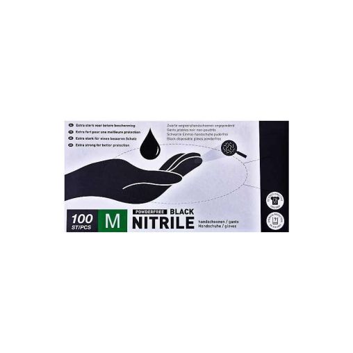 Boîte de 100 Gants Nitrile Noir Taille M - Henri Julien