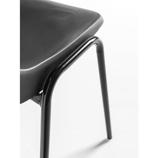 Chaise CAMPUS Polypropylène et Acier Epoxy 47x51xh77cm Noir - Grosfillex - Henri Julien