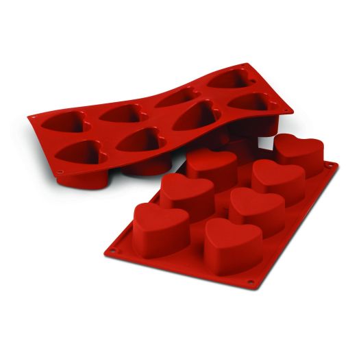 Moule 8 mini Coeurs silicone - Henri Julien