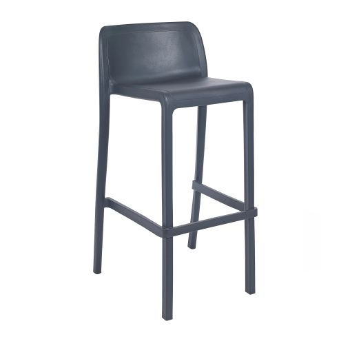 Tabouret ATTIC Polypropylène 51x50xh95cm Anthracite - Ezpeleta - Henri Julien