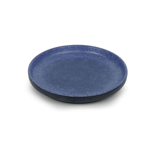 Assiette plate bord droit VOLCANO Ø240xh34mm Mélamine Bleu - Pujadas - Henri Julien