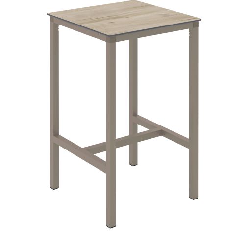 Table haute URBAN 70x70xh110cm Oak et Taupe - Ezpeleta - Henri Julien