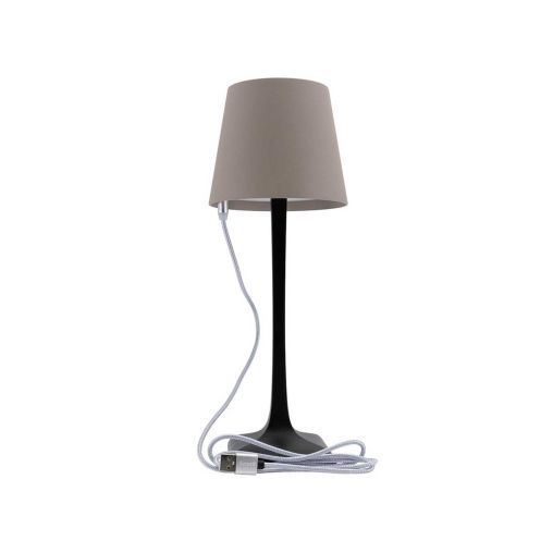 Lampe de table LED MILANO 11x11x26cm Gris/Noir - Henri Julien