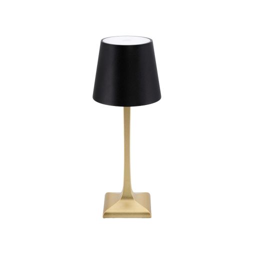 Lampe de table LED ROMA 11x11x26cm Noir/Or - Henri Julien