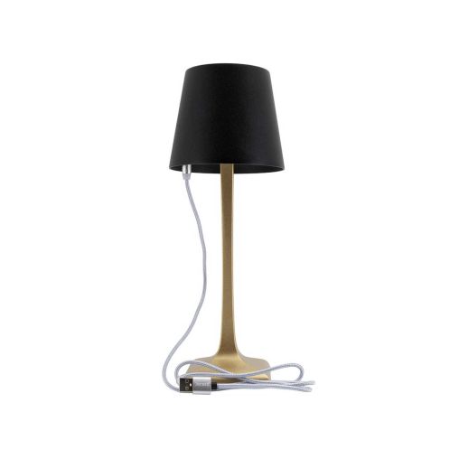 Lampe de table LED ROMA 11x11x26cm Noir/Or - Henri Julien