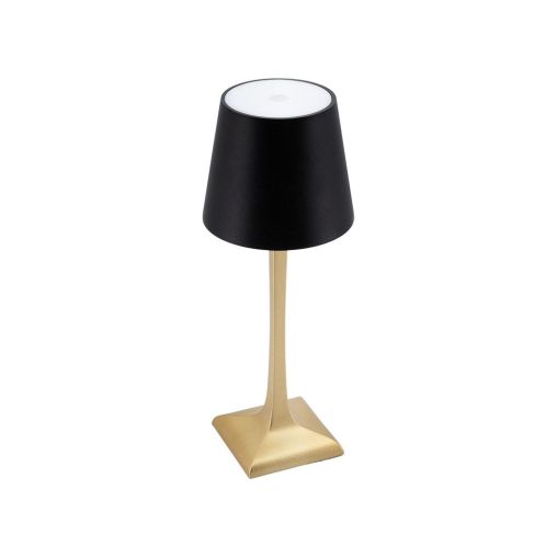 Lampe de table LED ROMA 11x11x26cm Noir/Or - Henri Julien