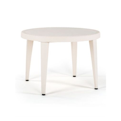 Table 4 pieds ANTIBES Blanc crème Ø110cm - Henri Julien