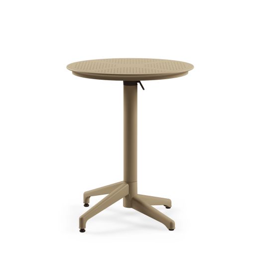 Table RIVIERA polypropylène et aluminium Ø60xh76cm Coffee - Henri Julien