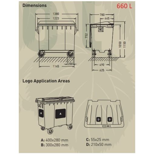 Conteneur grande capacité Atlas - 660 litres - Henri Julien