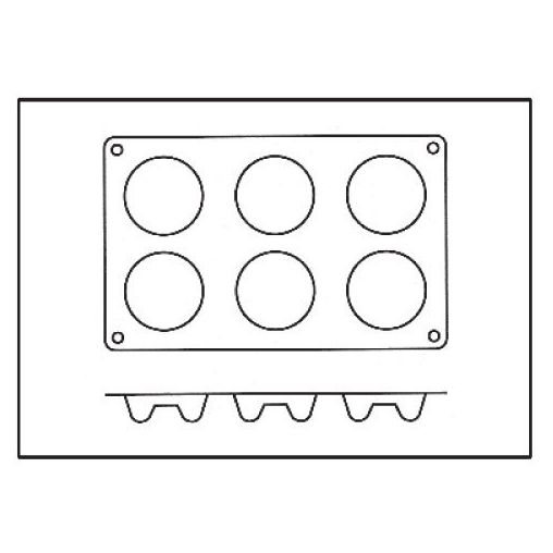 Moule 6 Mini Savarins silicone - Henri Julien