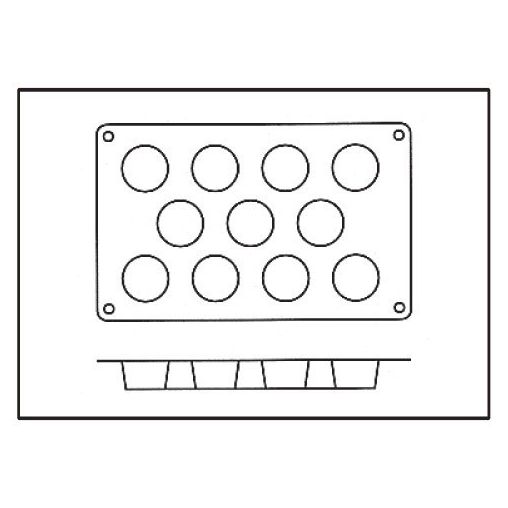 Moule 11 mini Mufins silicone - Henri Julien