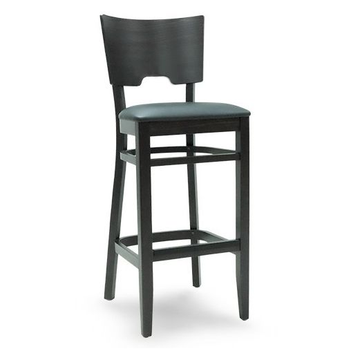 Tabouret haut Lola garnie Noir - Henri Julien