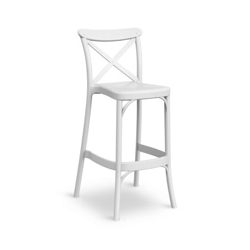 Tabouret Haut Stan Blanc - Henri Julien