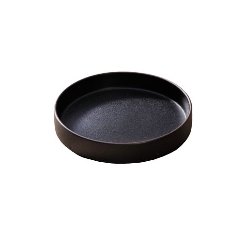 Assiette creuse bord droit CAFE NOIR Ø210xh40mm Porcelaine Noir - Henri Julien