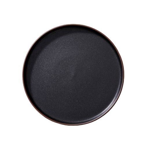 Assiette plate CAFE NOIR Ø260mm Porcelaine Noir - Henri Julien