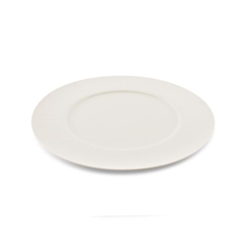 Assiette plate GRAVURE Ø280mm Porcelaine Blanc - Henri Julien