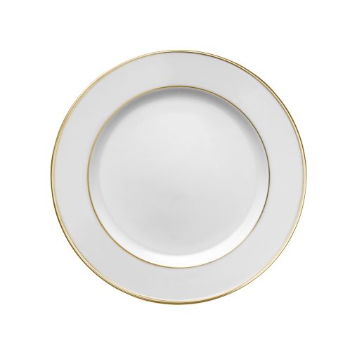 Assiette plate GALON OR Ø265mm Porcelaine Blanc et Filet Or - Degrenne - Henri Julien