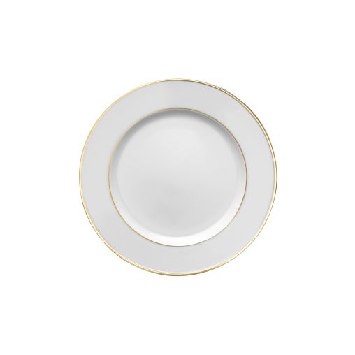 Assiette plate GALON OR Ø215mm Porcelaine Blanc et Filet Or - Degrenne - Henri Julien