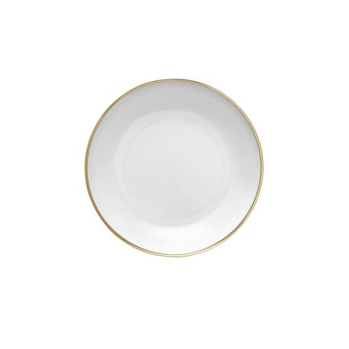 Assiette creuse GALON OR Ø190xh36mm Porcelaine Blanc et Filet Or - Degrenne - Henri Julien