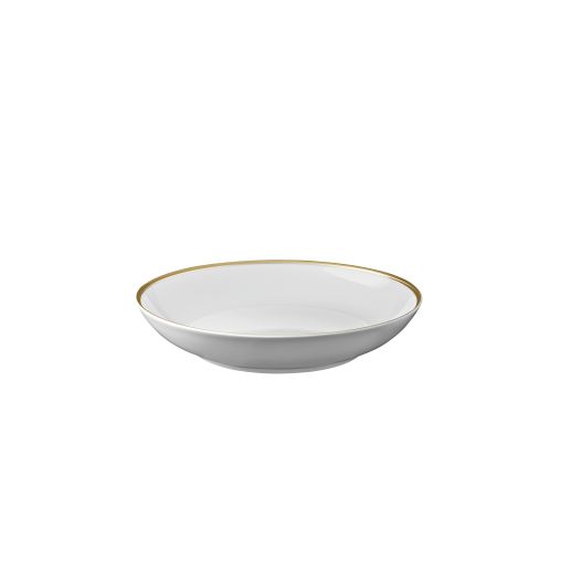 Assiette creuse GALON OR Ø190xh36mm Porcelaine Blanc et Filet Or - Degrenne - Henri Julien