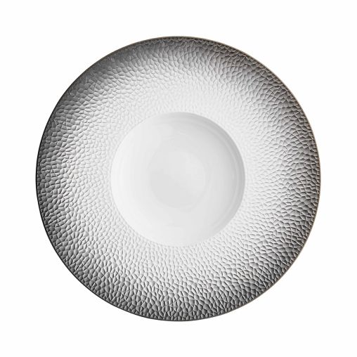 Assiette bassin creux FRAGMENT Ø300xh36mm Porcelaine Blanc et noir - Degrenne - Henri Julien