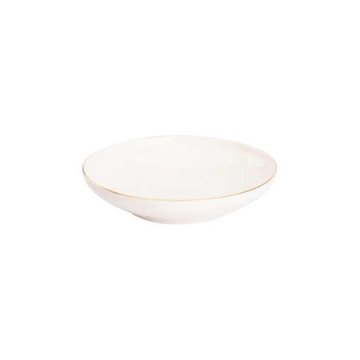 Assiette creuse LIGNE D'OR Ø190xh40mm Porcelaine Blanc Filet Or - Henri Julien